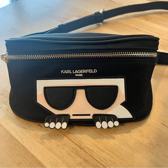 SOLD Karl Lagerfeld Black Crossbody Bag - Picture 1 of 11